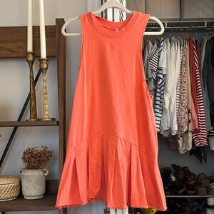 Free People Sleeveless Coral Exercise Dress
